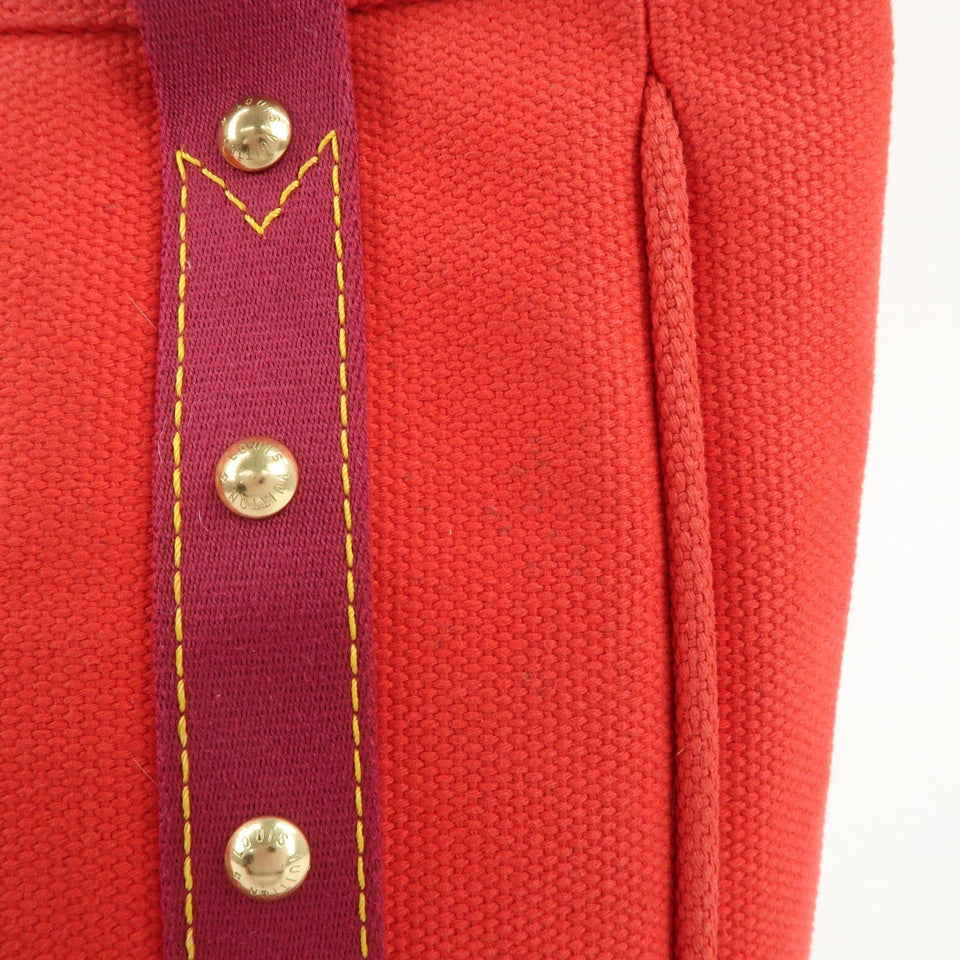 Louis Vuitton Antigua Cabas MM Tote Bag Hand Bag Rouge M40034