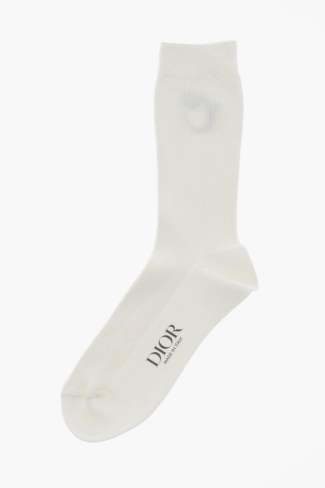 Dior Ribbed Cotton Long Socks
