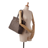 Brown Prada Logo Tessuto Drawstring Tote Bag
