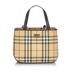 Burberry Black Canvas Fabric Nova Check Handbag United Kingdom