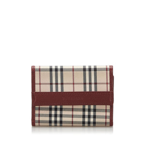 Burberry Brown Others Leather House Check Canvas Wallet United Kingdom