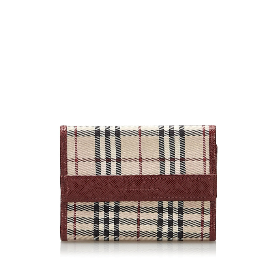Burberry Brown Others Leather House Check Canvas Wallet United Kingdom