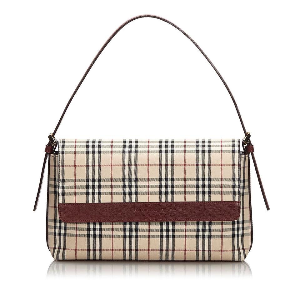 Burberry Brown House Check Canvas Shoulder Bag United Kingdom