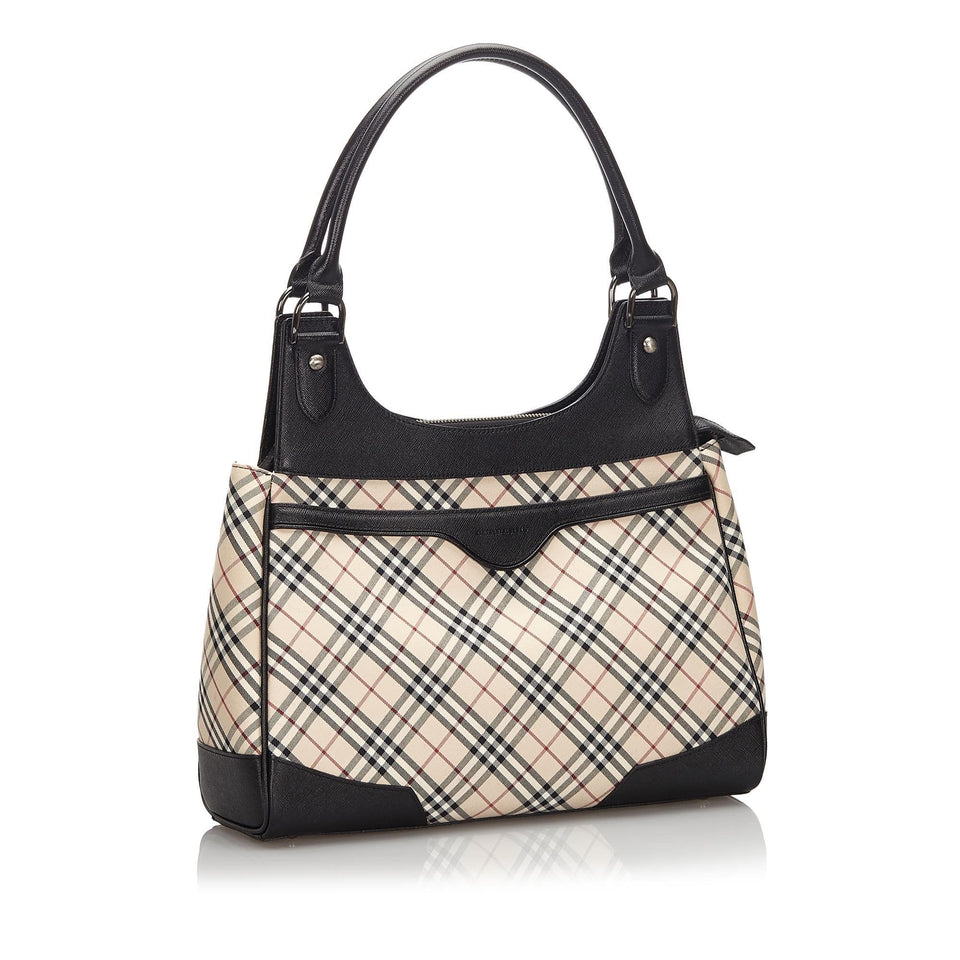 Burberry Brown Nova Check Canvas Shoulder Bag United Kingdom