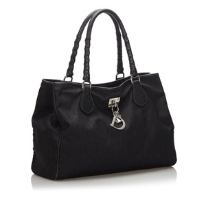 Dior Black Canvas Fabric Oblique Lovely Tote Bag Italy