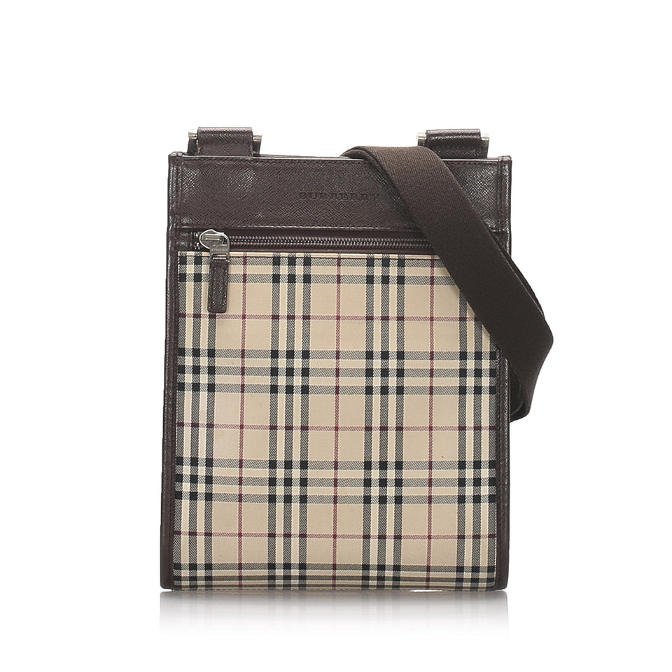 Burberry Brown House Check Canvas Crossbody Bag United Kingdom