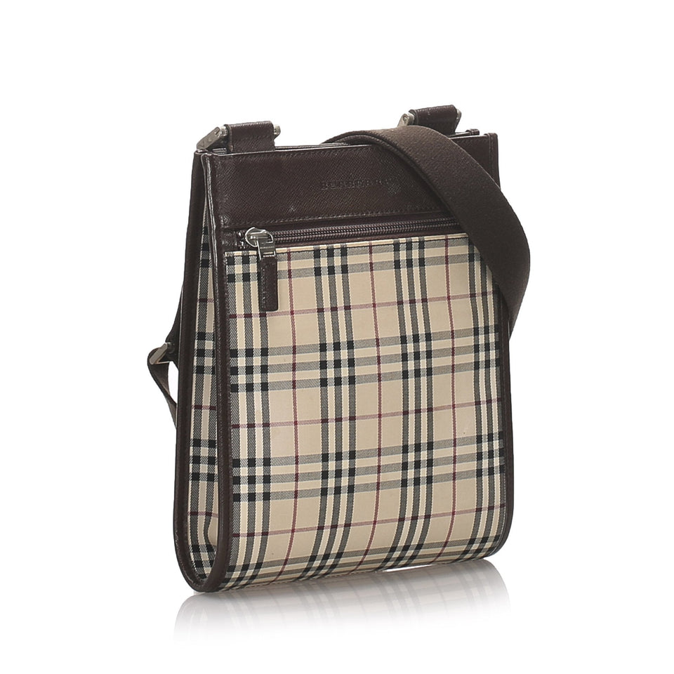 Burberry Brown House Check Canvas Crossbody Bag United Kingdom