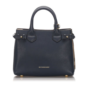 Burberry Black Calf Leather Banner Handbag Italy
