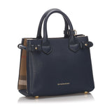 Burberry Black Calf Leather Banner Handbag Italy