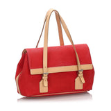 Burberry Red Canvas Fabric Shoulder Bag United Kingdom
