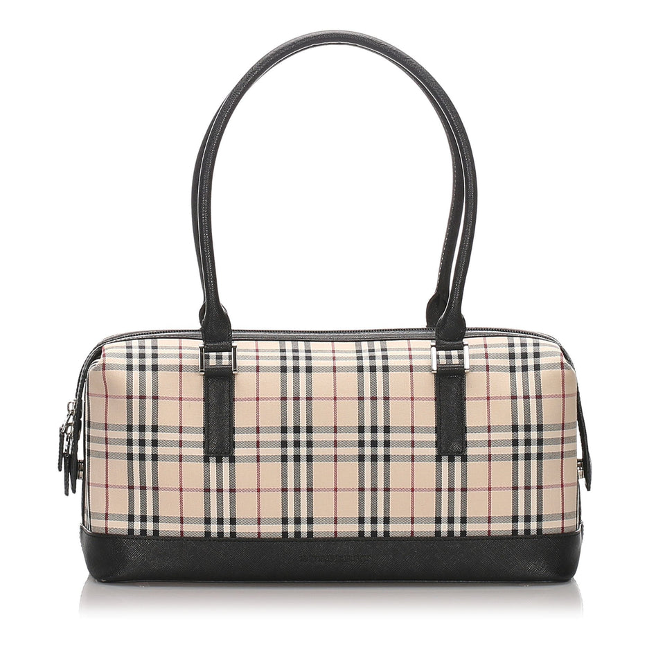Burberry Brown House Check Canvas Shoulder Bag United Kingdom