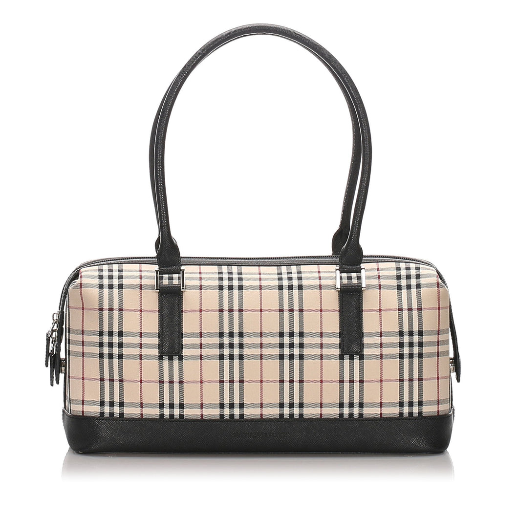 Burberry Brown House Check Canvas Shoulder Bag United Kingdom