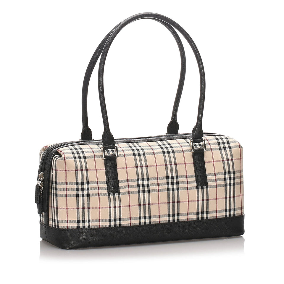 Burberry Brown House Check Canvas Shoulder Bag United Kingdom