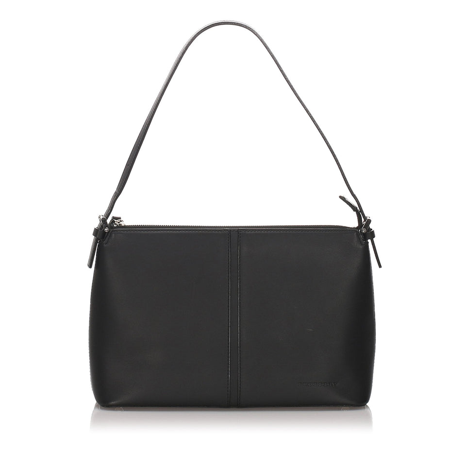 Burberry Black Calf Leather Shoulder Bag United Kingdom