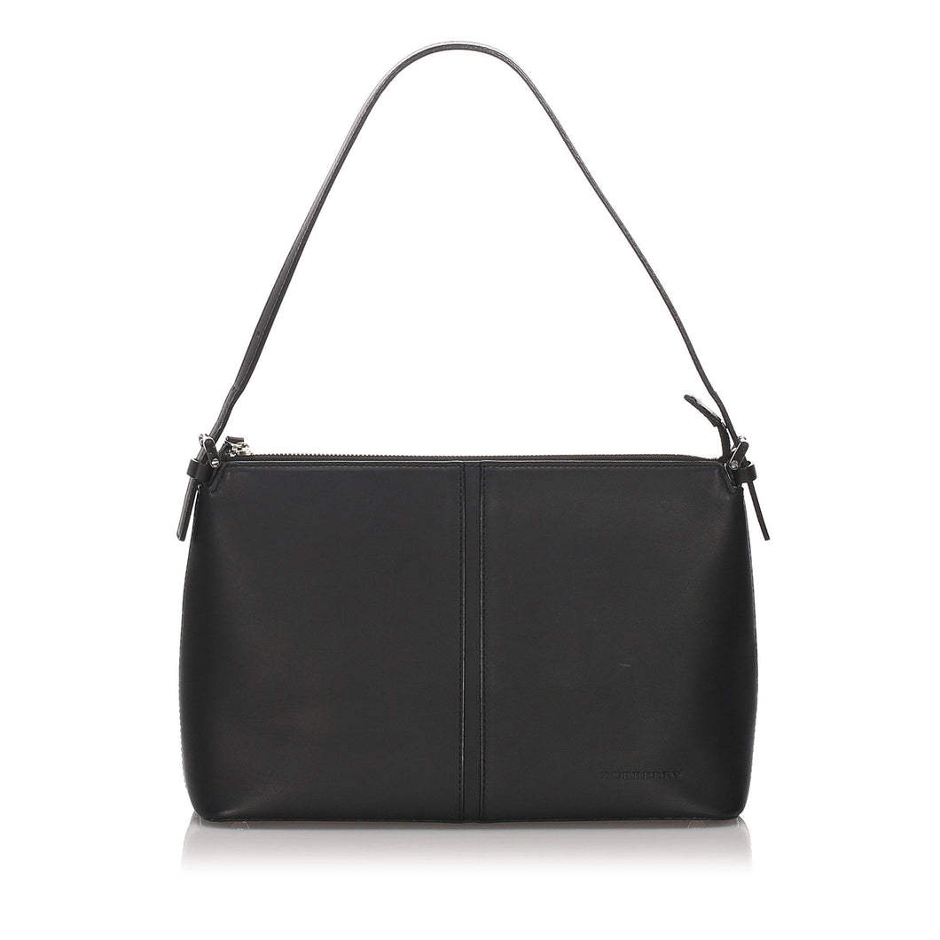 Burberry Black Calf Leather Shoulder Bag United Kingdom