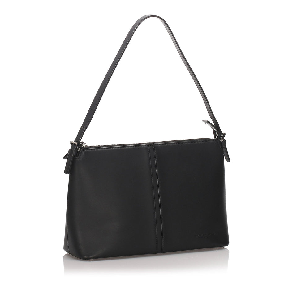 Burberry Black Calf Leather Shoulder Bag United Kingdom