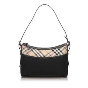 Burberry Black Nylon Fabric Nova Check Shoulder Bag United Kingdom