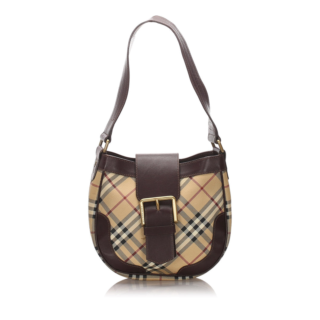 Burberry Brown Haymarket Check Shoulder Bag United Kingdom