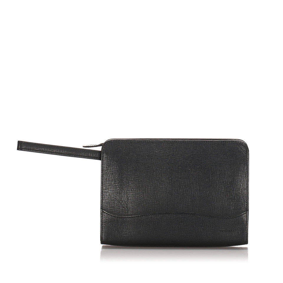 Burberry Black Calf Leather Clutch Bag United Kingdom