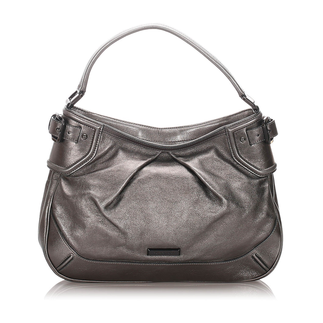 Burberry Gray Calf Leather Handbag United Kingdom