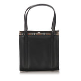 Burberry Black Canvas Fabric Leather Handbag United Kingdom