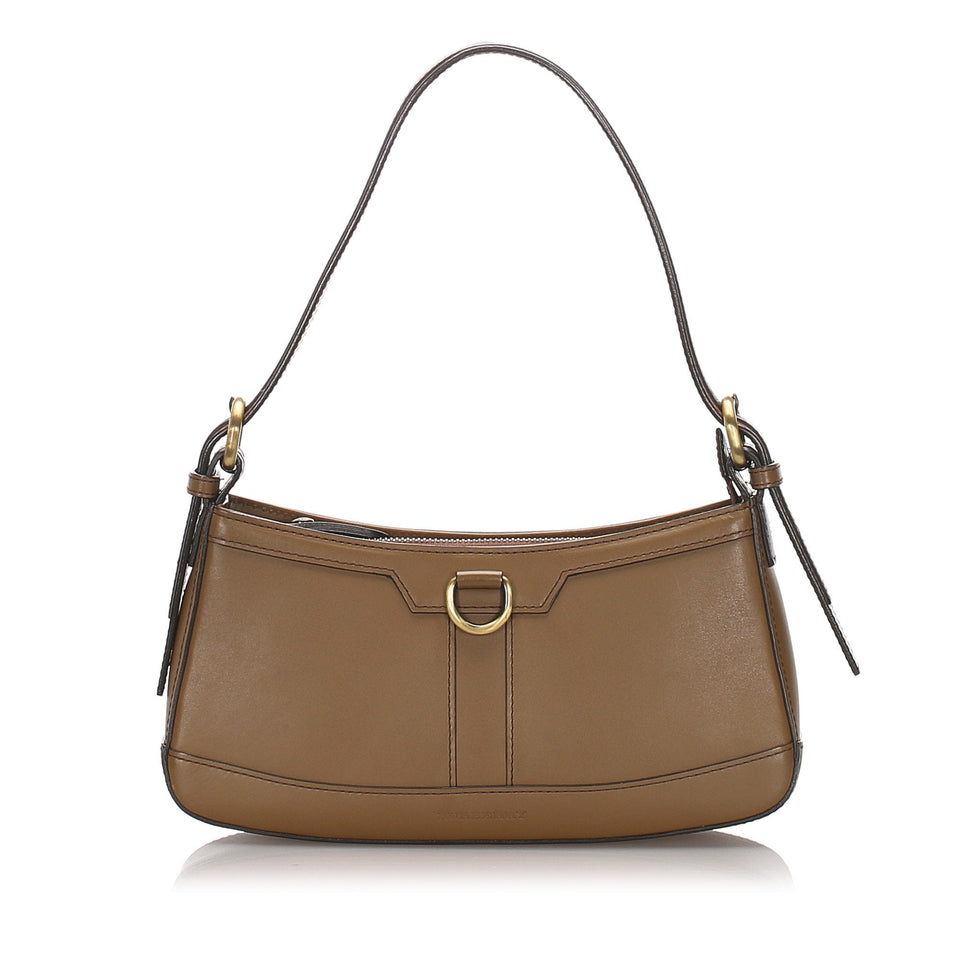 Burberry Brown Calf Leather Shoulder Bag United Kingdom