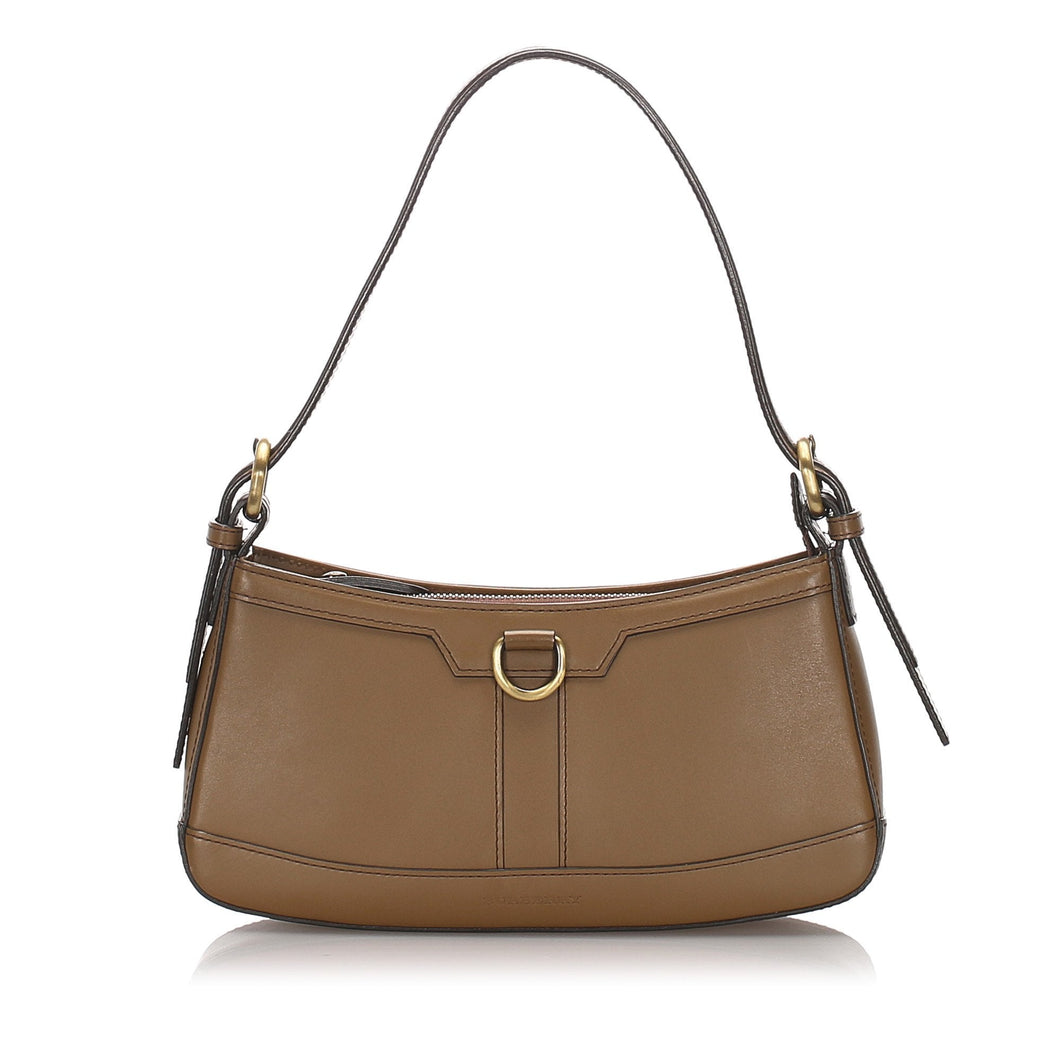 Burberry Brown Calf Leather Shoulder Bag United Kingdom