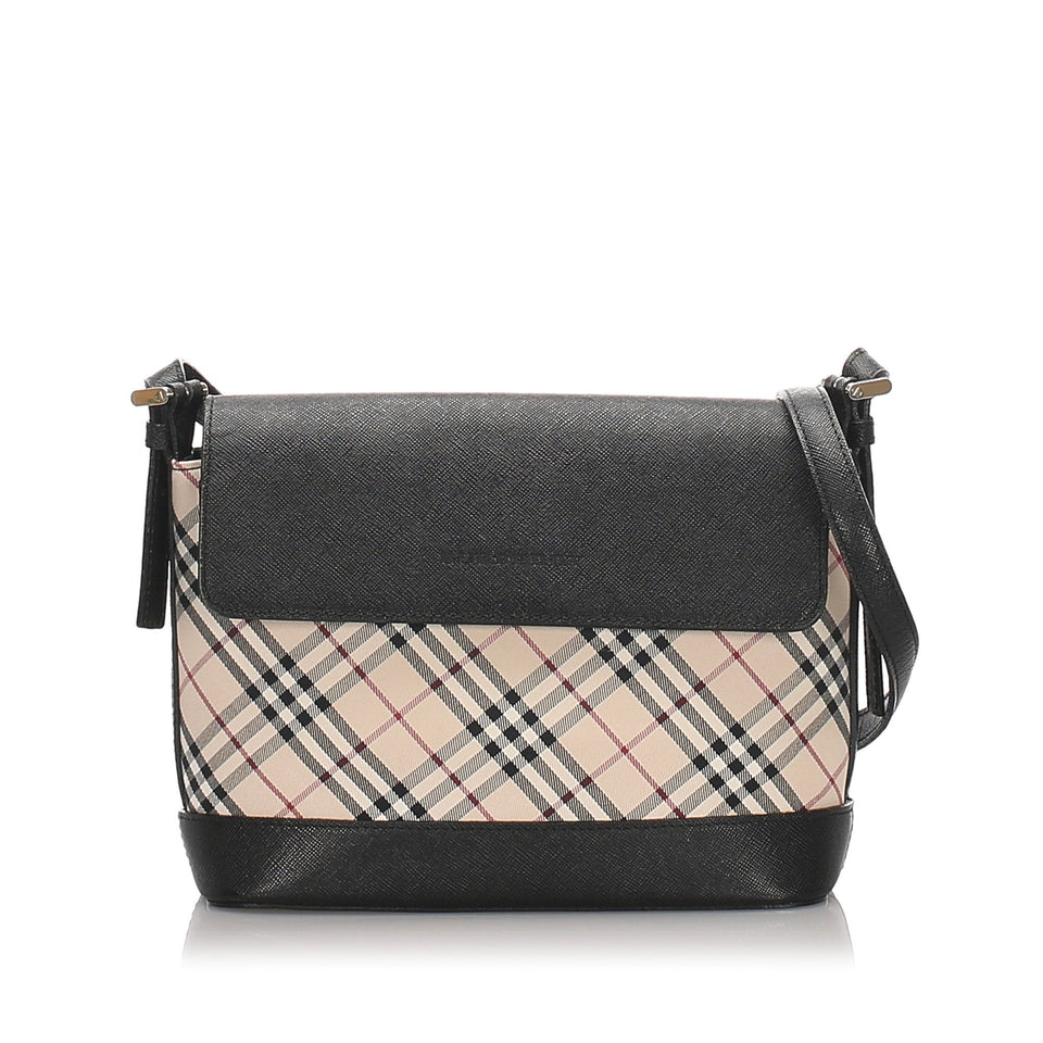 Burberry Brown Nova Check Canvas Shoulder Bag United Kingdom