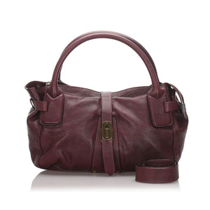 Burberry Red Calf Leather Shoulder Bag United Kingdom
