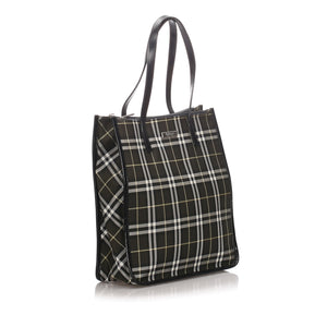 Burberry Black Canvas Fabric House Check Tote Bag United Kingdom