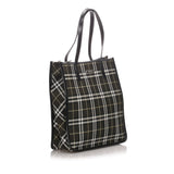 Burberry Black Canvas Fabric House Check Tote Bag United Kingdom