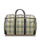 Burberry Brown Canvas Fabric House Check Travel Bag United Kingdom