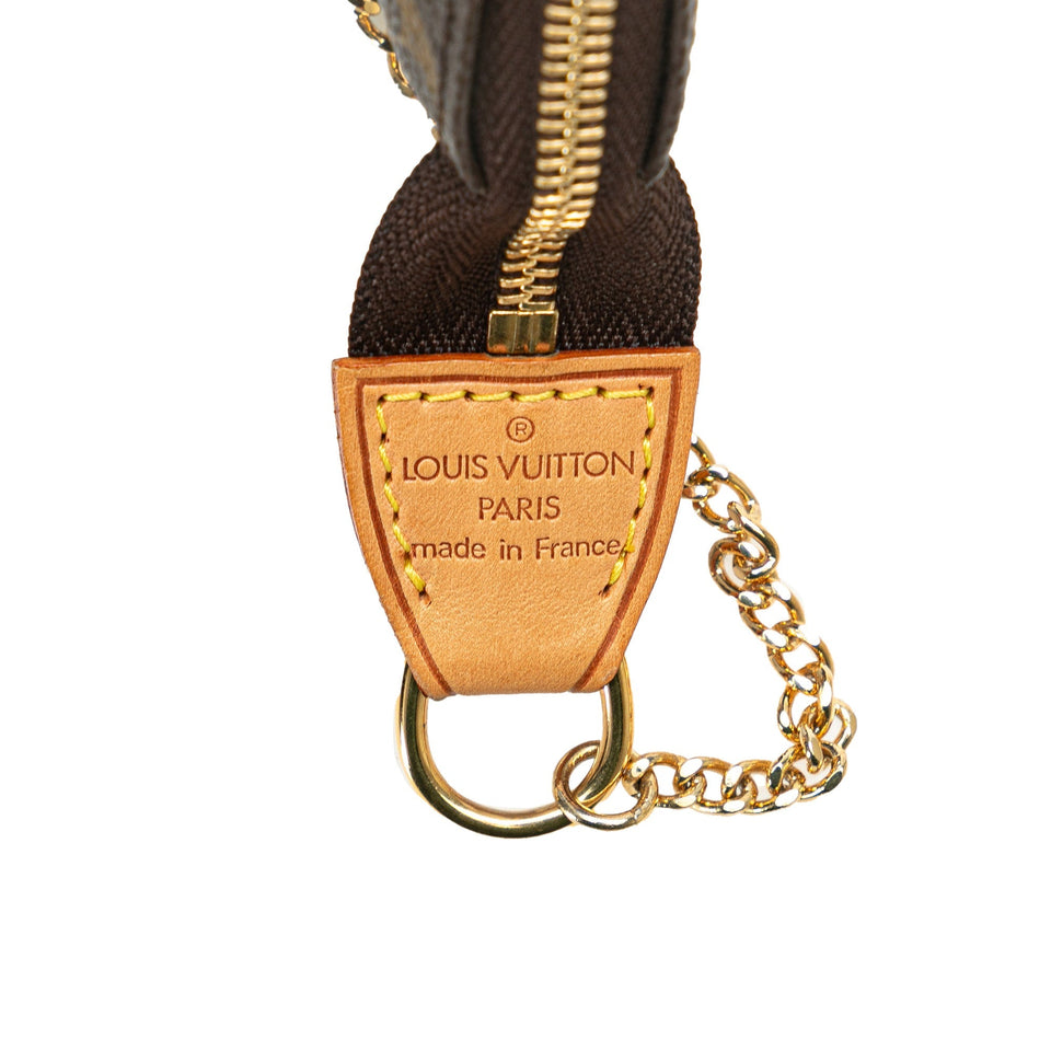 Brown Louis Vuitton Monogram Mini Pochette Accessoires Handbag