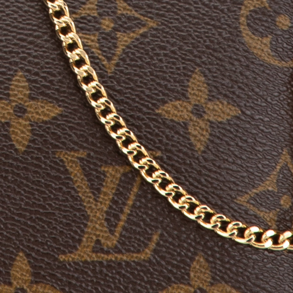 Brown Louis Vuitton Monogram Mini Pochette Accessoires Handbag