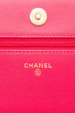 CHANEL Multicolor Tweed Logo Wallet On Chain WOC