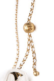 CHANEL White Lambskin Quilted Mini Rectangular Pearl Crush Flap Bag