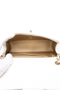 CHANEL White Lambskin Quilted Mini Rectangular Pearl Crush Flap Bag