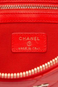 CHANEL Coral Lambskin Quilted Medium O Case Clutch