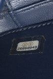 CHANEL Blue Tweed Quilted CC Filigree Python Medium