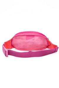 CHANEL Pink Nylon Waist Belt Bag
