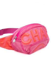CHANEL Pink Nylon Waist Belt Bag