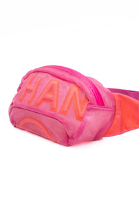 CHANEL Pink Nylon Waist Belt Bag