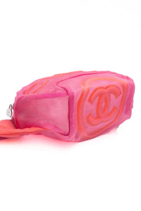 CHANEL Pink Nylon Waist Belt Bag