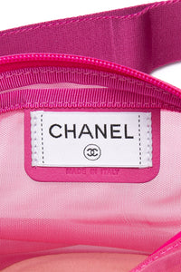 CHANEL Pink Nylon Waist Belt Bag