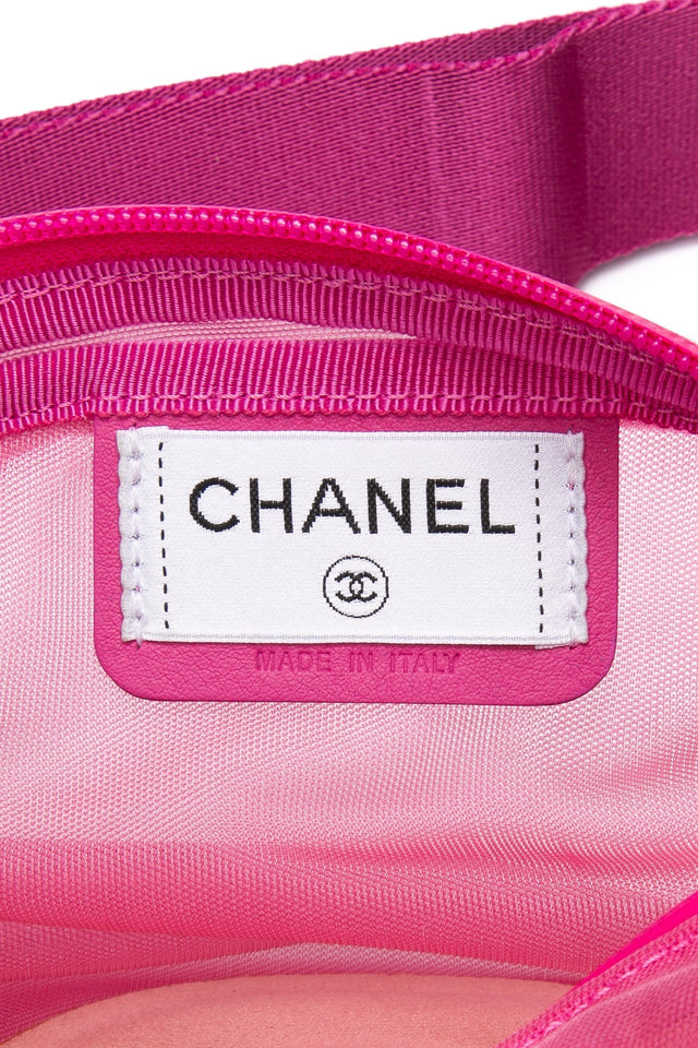 CHANEL Pink Nylon Waist Belt Bag