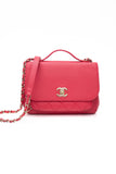 CHANEL Small Raspberry Caviar Quilted Business Affinity Flap Bag