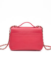 CHANEL Small Raspberry Caviar Quilted Business Affinity Flap Bag