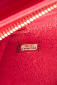 CHANEL Small Raspberry Caviar Quilted Business Affinity Flap Bag