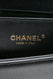 CHANEL Black Caviar Quilted Boy Small Flap Bag