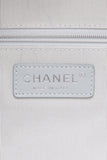 CHANEL Silver Metallic Calfskin Quilted Medium Airlines Round Trip Bowling Bag